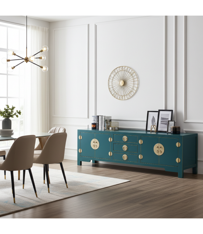 Chinese TV Cabinet Teal - Orientique Collection W175xD47xH54cm