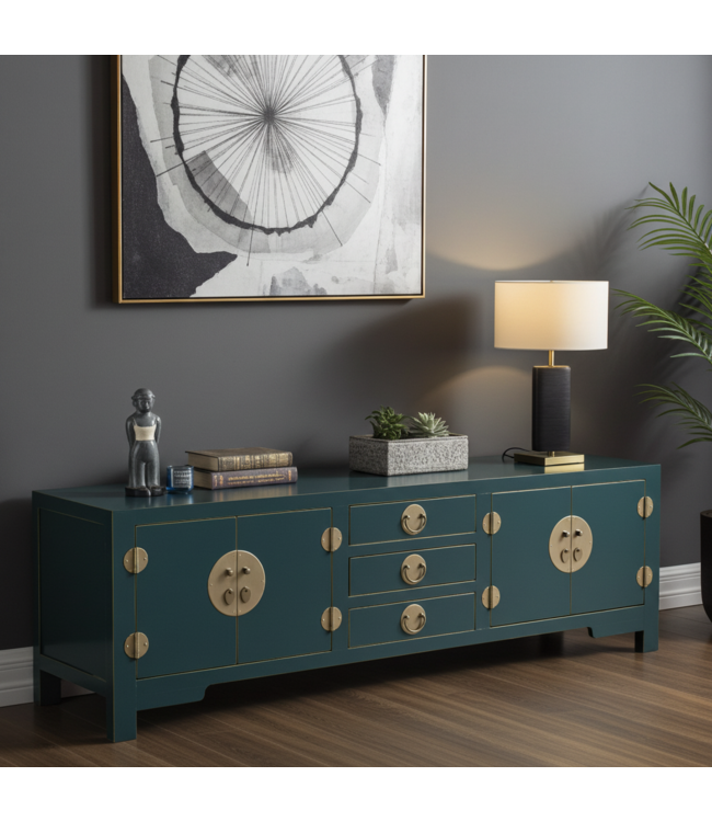 Chinese TV Cabinet Teal - Orientique Collection W175xD47xH54cm