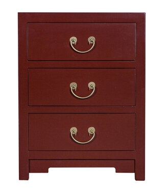 Fine Asianliving Chinese Nachtkastje Rood Scarlet Rouge - Orientique Collection B45xD30xH60cm