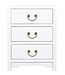 Chinese Bedside Table Snow White - Orientique Collection W45xD30xH60cm