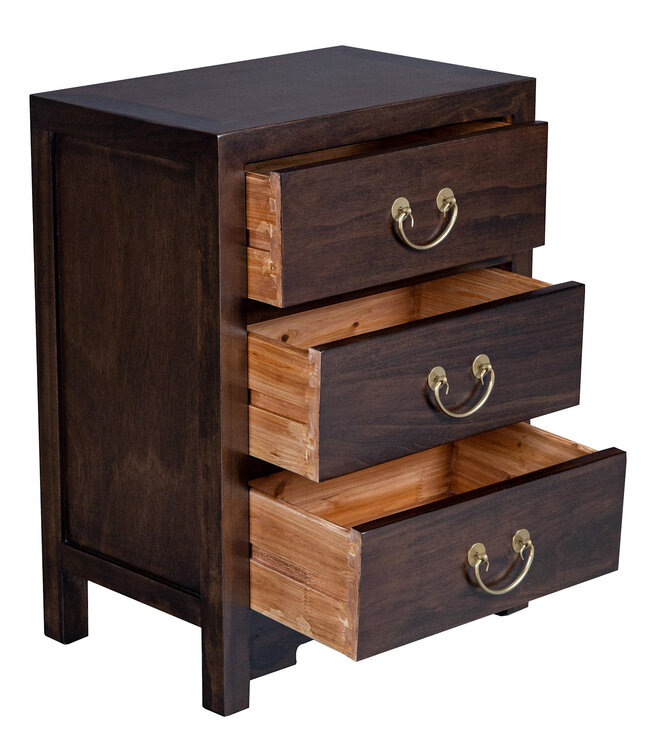 Chinesischer Nachttisch Earthy Braun - Orientique Kollektion B45xT30xH60cm