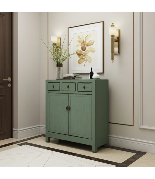 Antieke Chinese Dressoir Mint High Gloss B102xD40xH107cm