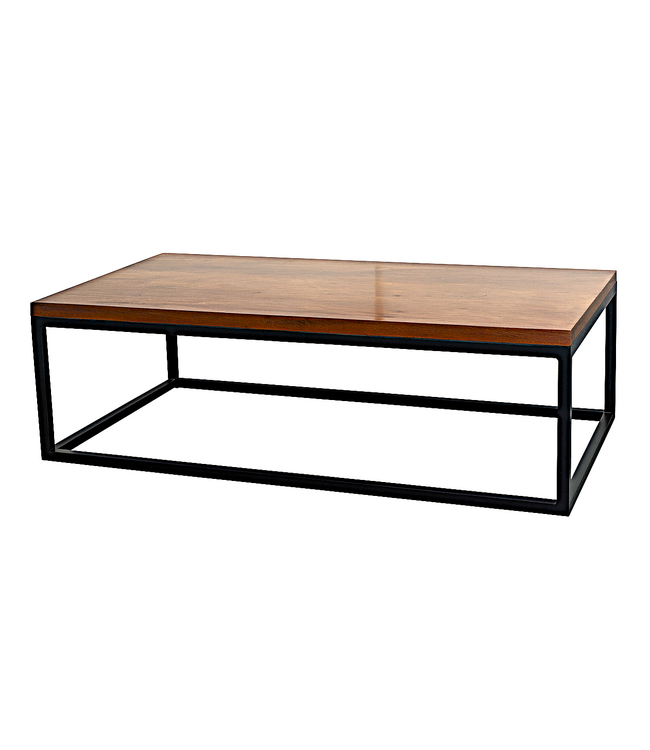 Chinese Salontafel Massief Yuwood Zwart Staal B130xD70xH40cm