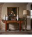 Tavolo da Altare Console Cinese Antico Marrone Oro Rosso Intagliato a Mano L195xP43xA92cm