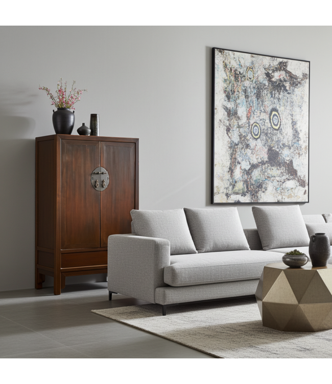 Armadio Nuziale Cinese Antico Marrone L97xP48xA164cm