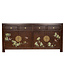 Credenza Cinese Earthy Maronne Dipinto a Mano - Orientique Collezione L180xP40xA85cm