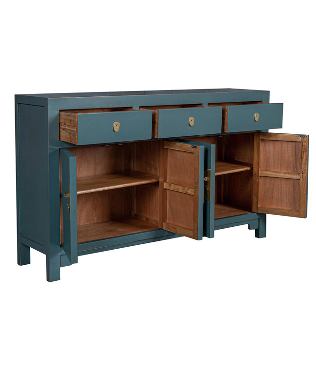 Chinesisches Sideboard Arctic Blau Grau - Orientique Kollektion B140xT35xH85cm