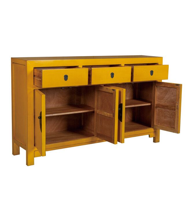 Chinese Sideboard Marigold Yellow W140xD35xH85cm - Orientique Collection