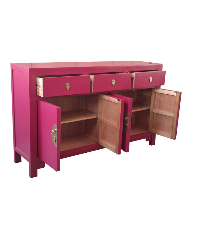 Chinese Sideboard Fuchsia Royale W140xD35xH85cm - Orientique Collection