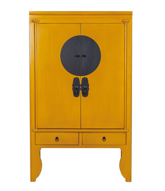 Fine Asianliving Chinese Bruidskast Geel Marigold Yellow - Orientique Collection B100xD55xH175cm