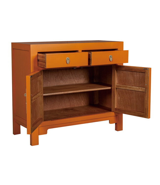 Chinesischer Schrank Sunglow Orange - Orientique Kollektion B90xT40xH80cm
