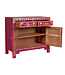 Armoire Chinoise Fuchsia Royale Papillons Peint à la Main - Orientique Collection L90xP40xH80cm