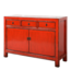 Credenza Cinese Antica Rossa Lucida L128xP40xA92cm