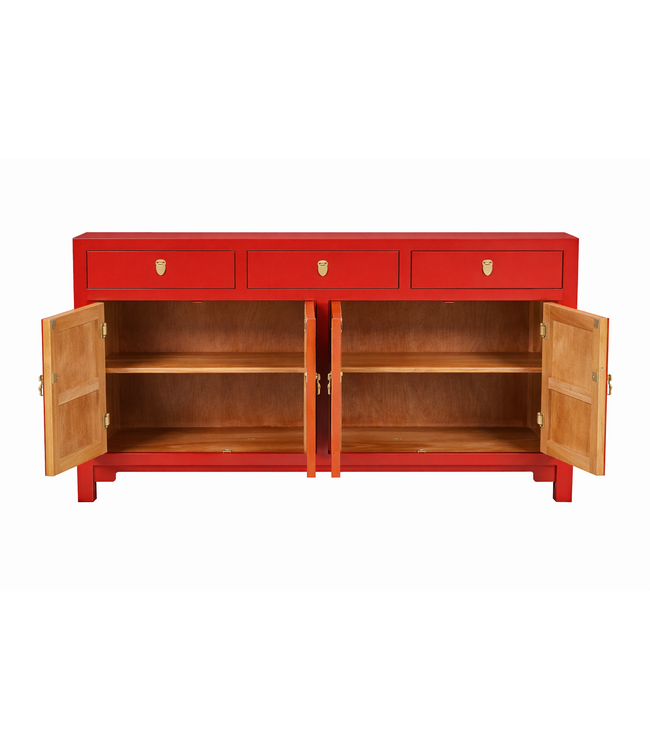 Chinese Dressoir Rood Lucky Rood B140xD35xH85cm - Orientique Collection