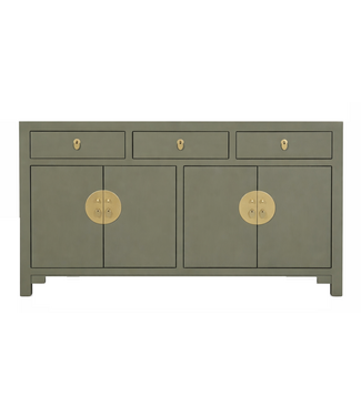 Fine Asianliving Buffet Chinois Gris Olive - Orientique Collection L140xP35xH85cm