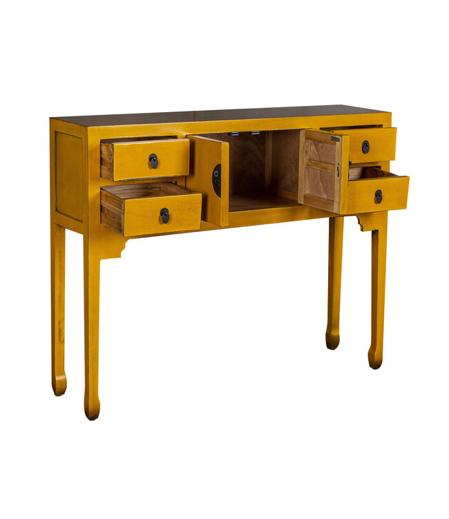 Chinese Console Table Marigold Yellow - Orientique Collection W100xD26xH80cm