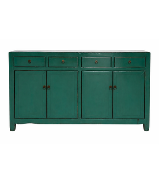Fine Asianliving Credenza Cinese Antica Verde Acqua Lucida L154xP39xA89cm