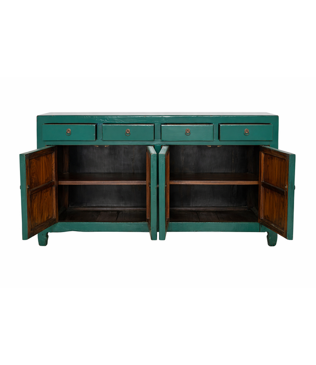 Antieke Chinese Dressoir Aqua Groen High Gloss B154xD39xH89cm