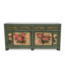 Antikes Chinesisches Sideboard Mint Pfingstrosen Handbemalt B203xT43xH84cm
