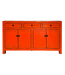 Aparador Chino Antiguo Rojo Alto Brillo A145xP40xAlt88cm