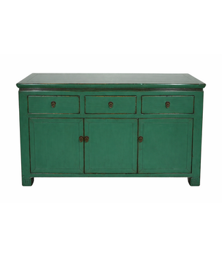 Fine Asianliving Credenza Cinese Antica Verde Acqua Lucida L143xP42xA85cm