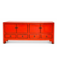 Antique Chinese TV Cabinet Red High Gloss W131xD38xH55cm