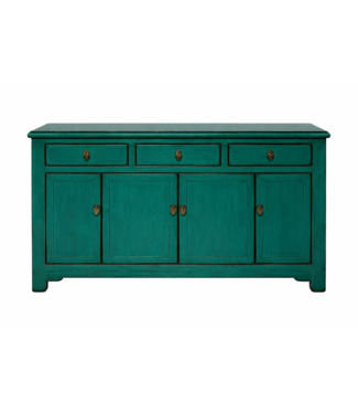 Fine Asianliving Buffet Chinois Ancien Vert d'eau Haute Brillance L154xP40xH90cm
