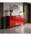 Credenza Cinese Antica Rossa Lucida L152xP40xA88cm