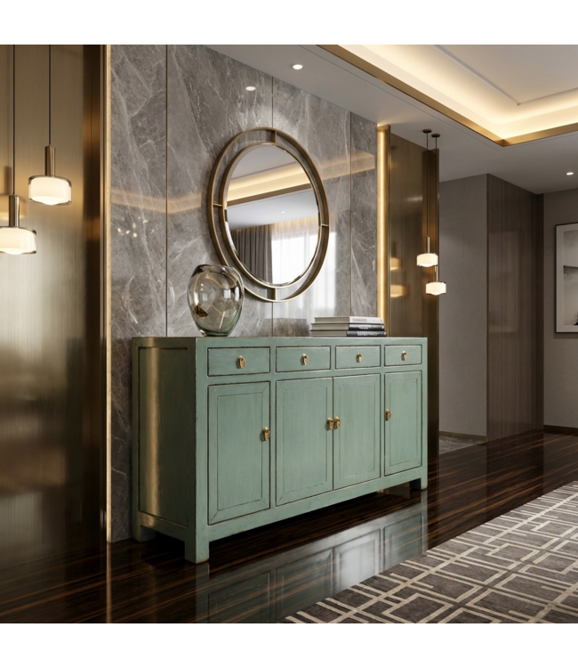 Antieke Chinese Dressoir Mint High Gloss B159xD40xH94cm