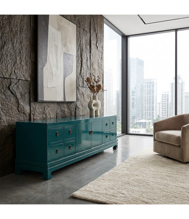 Chinese TV Kast Teal High Gloss B180xD40xH50cm