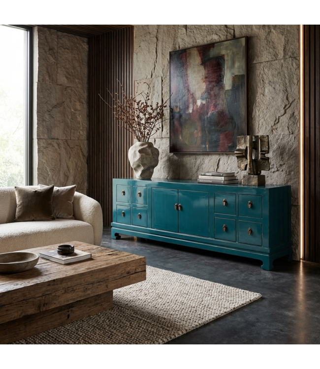 Chinese TV Kast Teal High Gloss B180xD40xH50cm