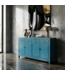 Credenza Cinese Antica Blu Lucida L154xP40xA93cm