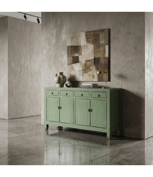 Antieke Chinese Dressoir Mint High Gloss B157xD40xH90cm
