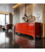 Antieke Chinese TV Kast Rood High Gloss B151xD39xH53cm