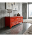 Meuble TV Chinois Ancien Rouge Haute Brillance L151xP39xH54cm