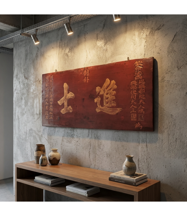 Antique Chinese Wall Panel Wood Handcarved W170xD2.5xH73cm