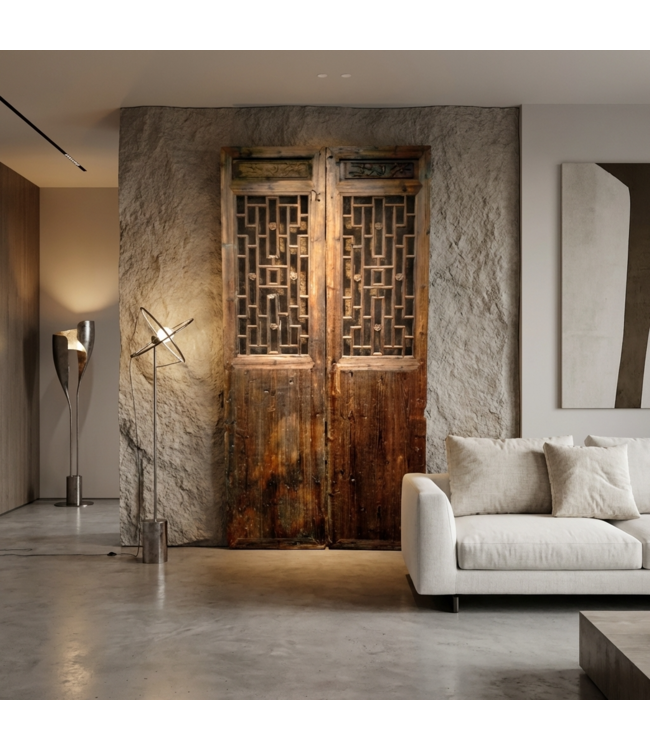 Antieke Chinese Houten Panelen Set/2 B125xH257cm