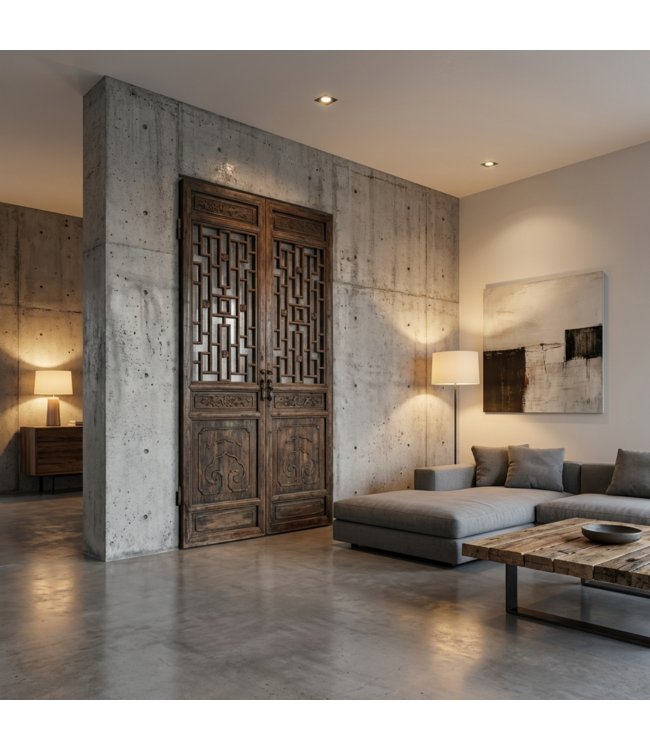 Antieke Chinese Houten Panelen Set/2 B125xH257cm