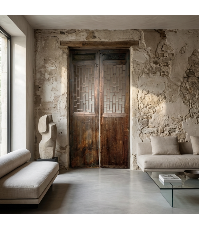 Antieke Chinese Houten Panelen Set/2 B125xH257cm