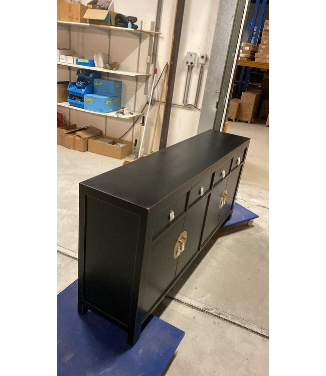 OUTLET Chinese Dressoir Onyx Zwart - Orientique Collectie B180xD40xH85cm ZELF AFHALEN