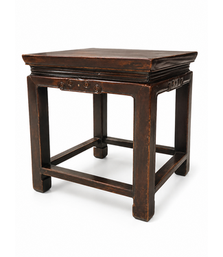 Fine Asianliving Antique Chinese Stool Sidetable W45xD45xH48cm