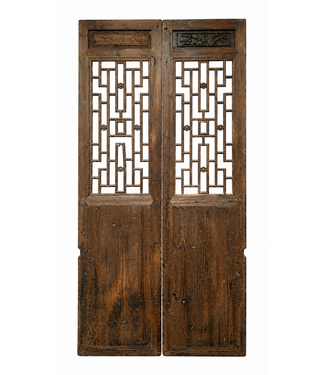 Fine Asianliving Antieke Chinese Houten Panelen Set/2 B125xH257cm