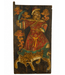 Antiek Tibetaans Houten Paneel – Handgeschilderde Deur uit een Tempel (B74 x H140 cm)