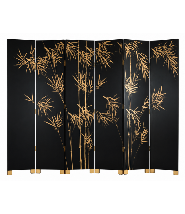 Chinees Kamerscherm Handgeschilderd Pond met Eenden 6 Panelen B240xH182cm
