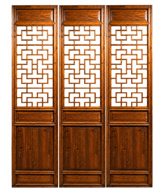 Fine Asianliving Antiek Chinees Kamerscherm Houten Panelen Handgesneden Set/3 Per Paneel B56xD4xH250cm