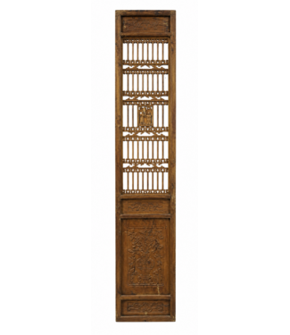 Fine Asianliving Antiek Chinees Kamerscherm Houten Paneel Handgesneden B54xD6xH290cm