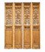 Antique Chinese Room Dividers Wooden Panel Screens Handcarved Set/4 Each W52xD6xH260cm