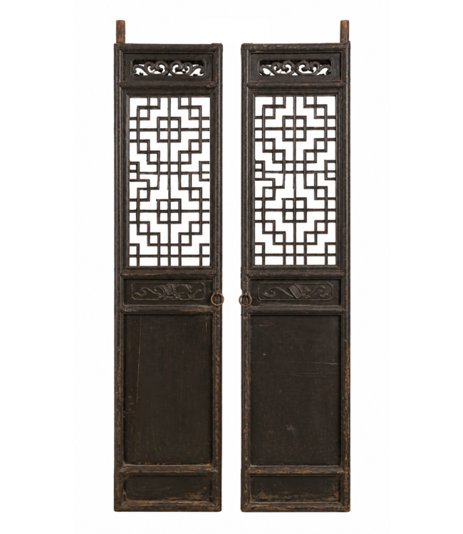 Antieke Chinese Deuren Handgesneden Set/2 B50xH234cm
