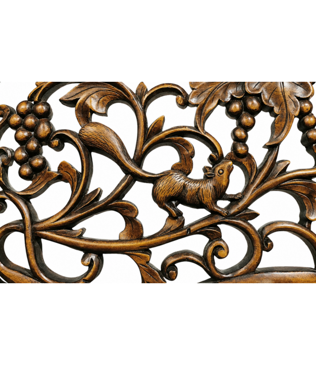 Antieke Chinese Poort Handgesneden Houten Panelen 3-delig B185xH155cm