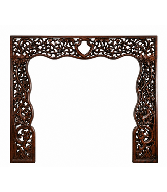 Fine Asianliving Antieke Chinese Poort Handgesneden Houten Panelen 3-delig B185xH155cm
